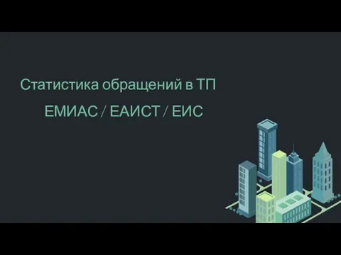 Статистика обращений в ТП ЕМИАС / ЕАИСТ / ЕИС