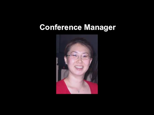 Conference Manager Jane Chung