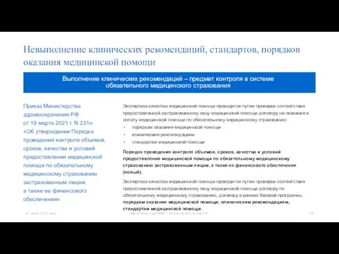 Экспертиза качества медицинской помощи проводится путем проверки соответствия предоставленной застрахованному лицу медицинской