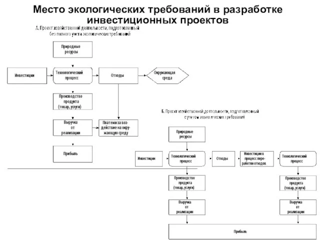 Место экологических требований в разработке инвестиционных проектов