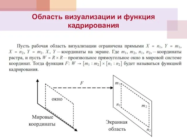 Область визуализации и функция кадрирования