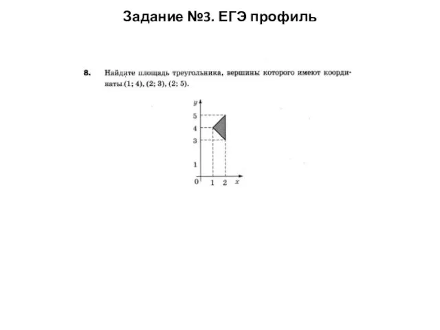 Задание №3. ЕГЭ профиль