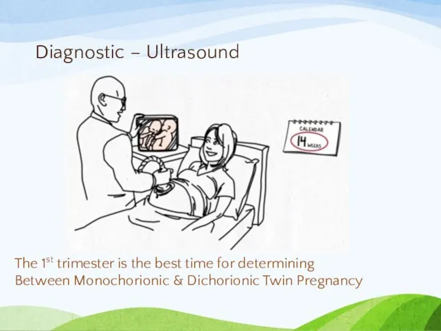 Diagnostic – Ultrasound The 1st trimester is the best time for determining