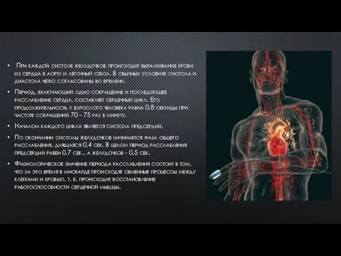 При каждой систоле желудочков происходит выталкивание крови из сердца в аорту и