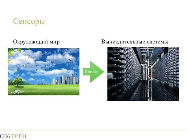 Сенсоры Окружающий мир Вычислительные системы Датчик