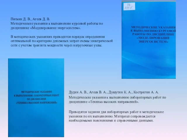 Пяткин Д. В., Агеев Д. В. Методические указания к выполнению курсовой работы