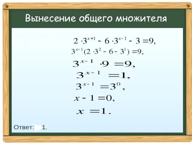 Вынесение общего множителя