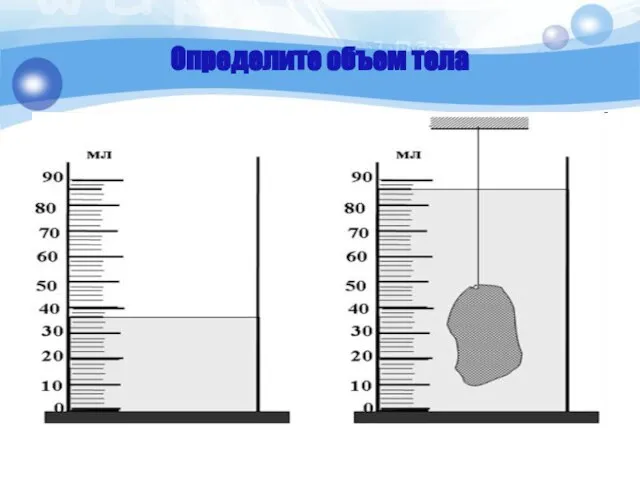 Определите объем тела