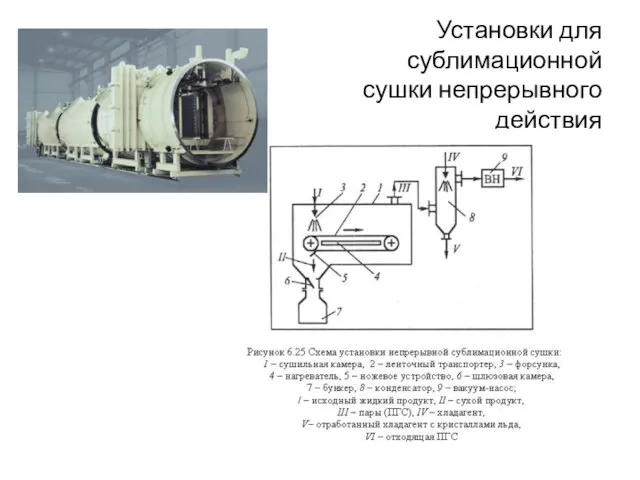 Установки для сублимационной сушки непрерывного действия