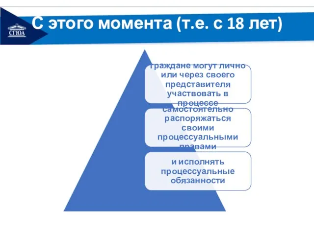 С этого момента (т.е. с 18 лет)