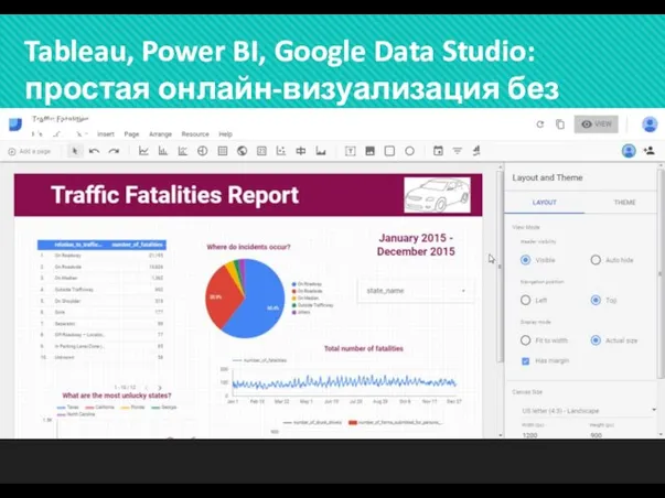 Tableau, Power BI, Google Data Studio: простая онлайн-визуализация без кода
