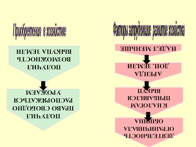 Какие изменения произошли в хозяйстве крестьян? Приобретения в хозяйстве Факторы затруднявшие развитие