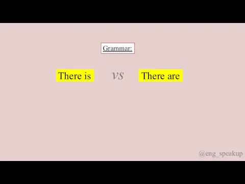 @eng_speakup Grammar: There is/ There are/ vs