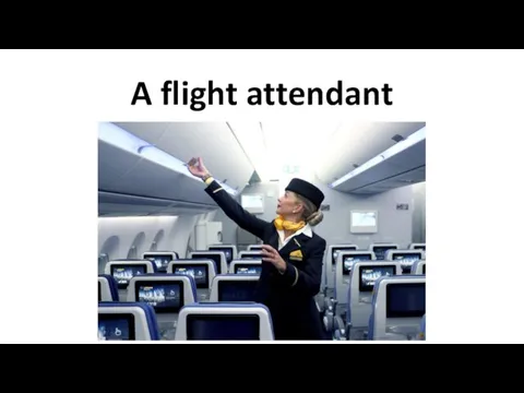 A flight attendant