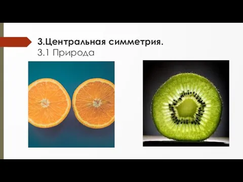 3.Центральная симметрия. 3.1 Природа