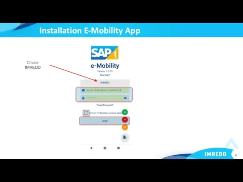Install Choisir IMREDD Installation E-Mobility App