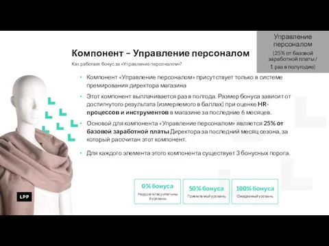 Компонент – Управление персоналом Как работает бонус за «Управление персоналом»? Компонент «Управление