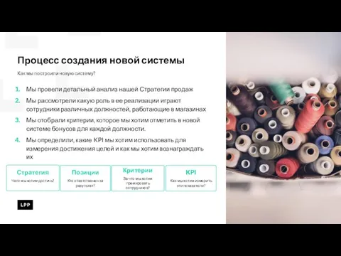 Процесс создания новой системы Как мы построили новую систему? Мы провели детальный