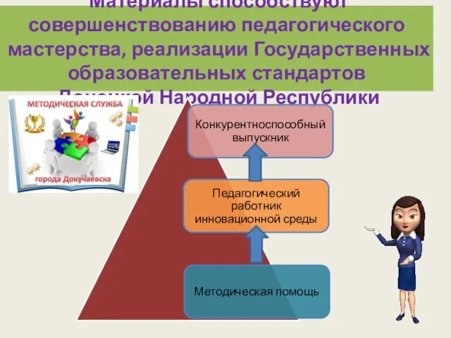 Материалы способствуют совершенствованию педагогического мастерства, реализации Государственных образовательных стандартов Донецкой Народной Республики