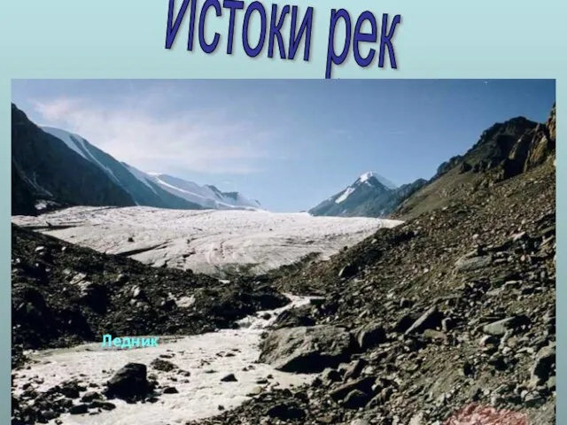 Истоки рек Родник р. Волга р. Терек Озеро р. Ангара Ледник