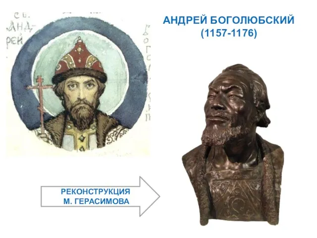 АНДРЕЙ БОГОЛЮБСКИЙ (1157-1176) РЕКОНСТРУКЦИЯ М. ГЕРАСИМОВА
