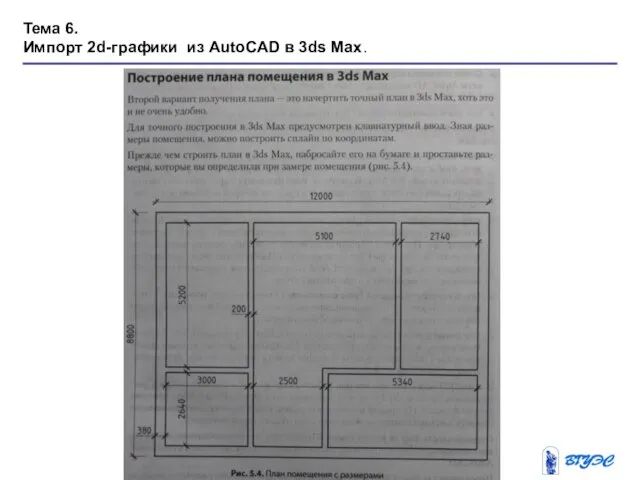 Тема 6. Импорт 2d-графики из AutoCAD в 3ds Max.