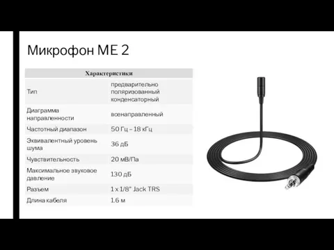 Микрофон ME 2