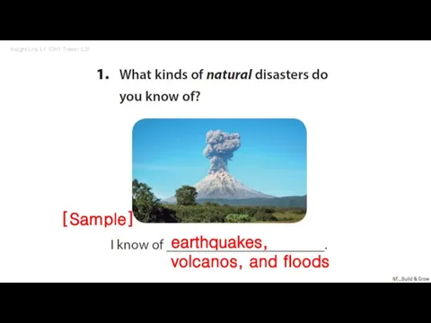 Insight Link L1 (CH1 Trees- L3) earthquakes, volcanos, and floods [Sample]