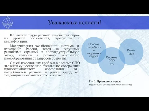 Уважаемые коллеги! На рынках труда региона изменяется спрос на уровни образования, профессии