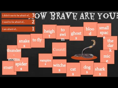 How brave are you? I used to be afraid of… I am
