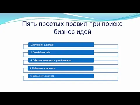 Пять простых правил при поиске бизнес идей