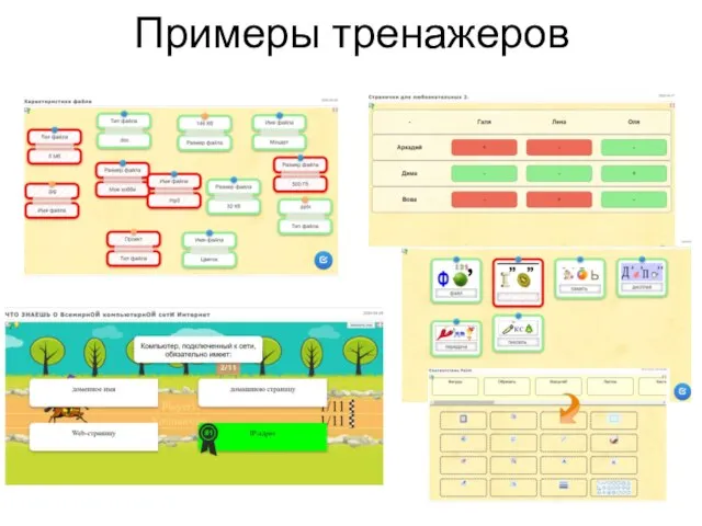 Примеры тренажеров