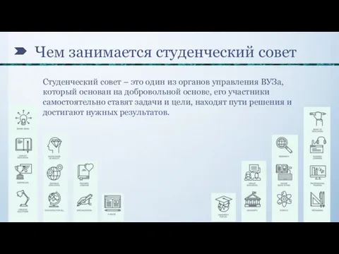 Чем занимается студенческий совет Студенческий совет – это один из органов управления