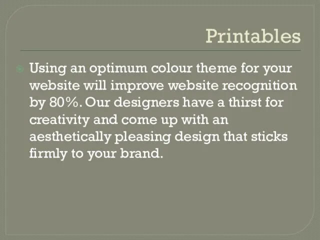 Printables Using an optimum colour theme for your website will improve website