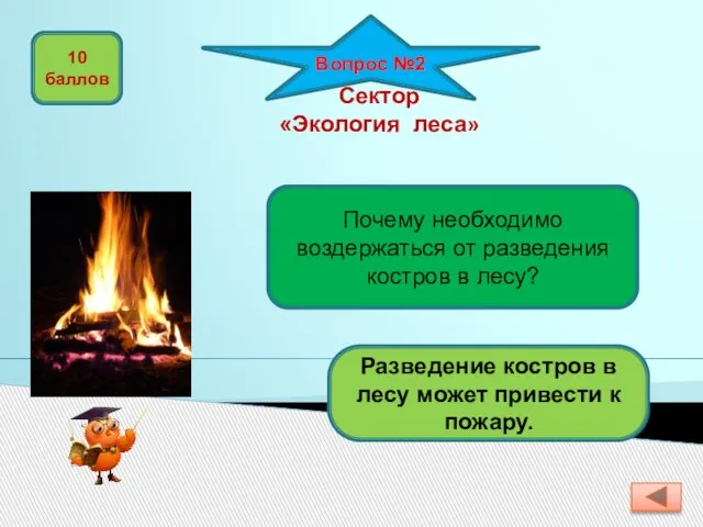 Почему необходимо воздержаться от разведения костров в лесу? Вопрос №2 Разведение костров