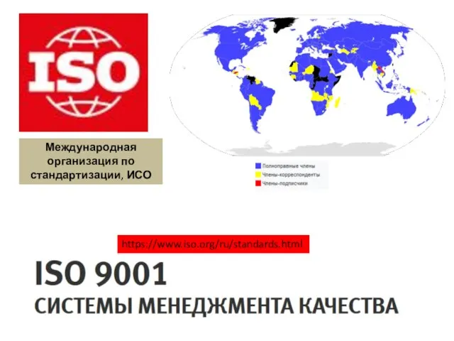 Международная организация по стандартизации, ИСО https://www.iso.org/ru/standards.html