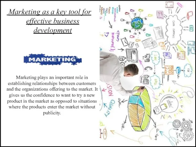 Marketing as a key tool for effective business development Marketing plays an