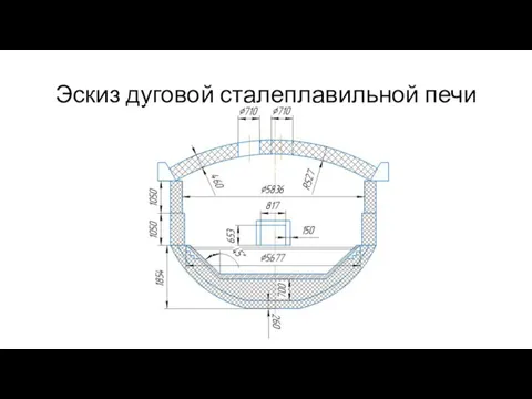 Эскиз дуговой сталеплавильной печи