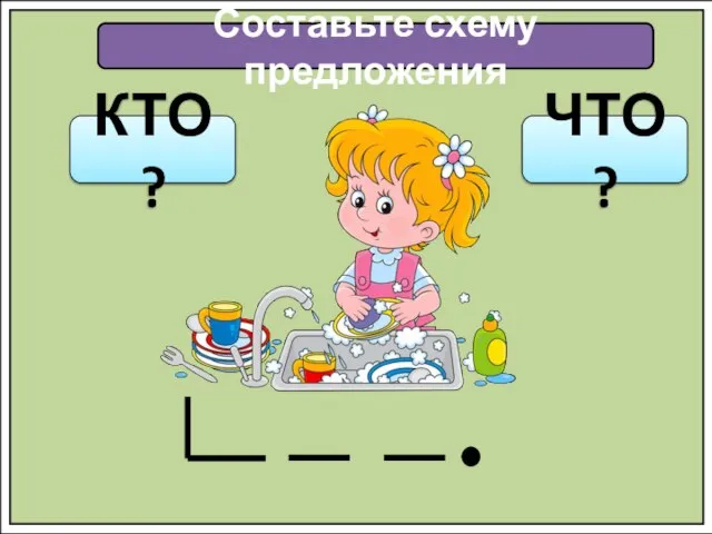 Составьте схему предложения КТО? ЧТО?