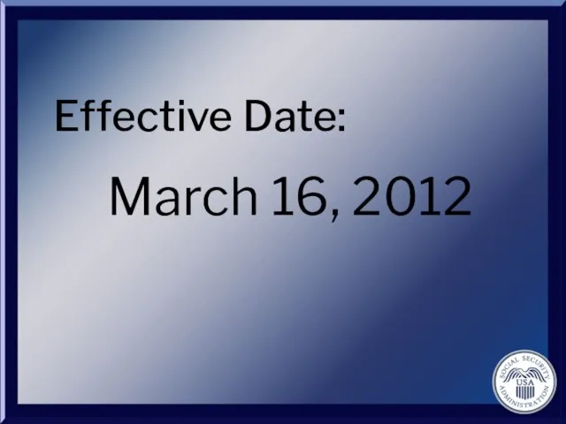 Effective Date: March 16, 2012