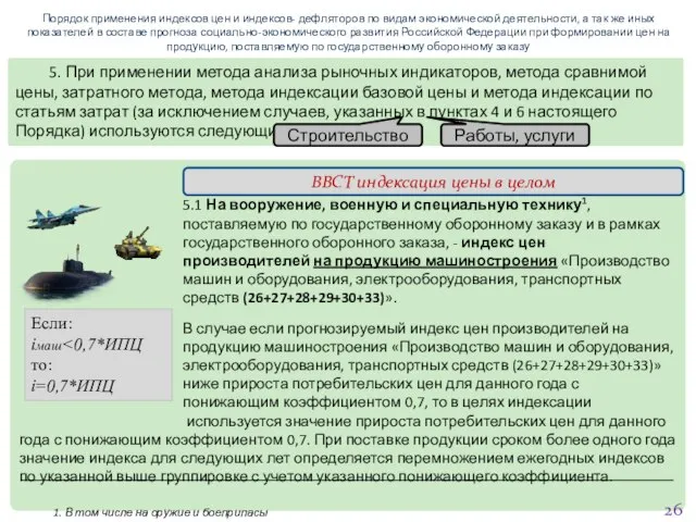 Порядок применения индексов цен и индексов- дефляторов по видам экономической деятельности, а