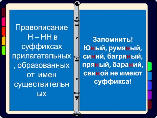 Правописание Н – НН в суффиксах прилагательных, образованных от имен существительных Правда