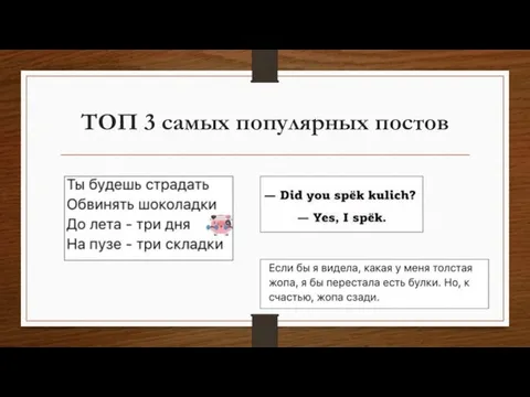 ТОП 3 самых популярных постов