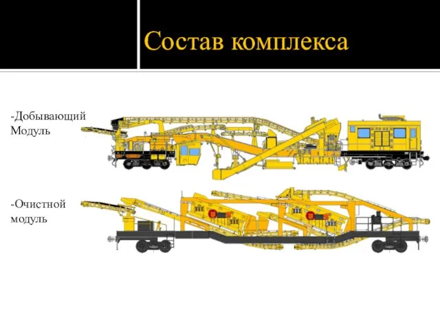 Состав комплекса -Добывающий Модуль -Очистной модуль