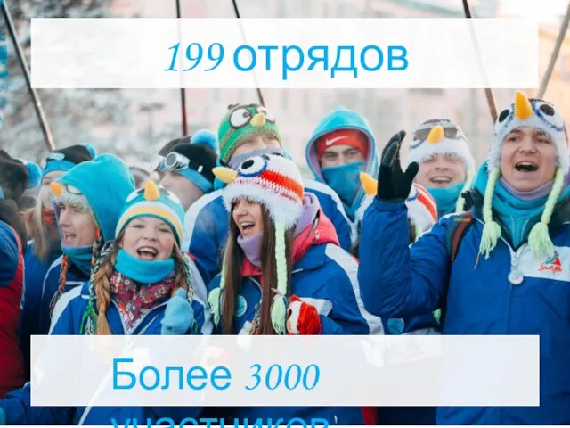 199 отрядов Более 3000 участников