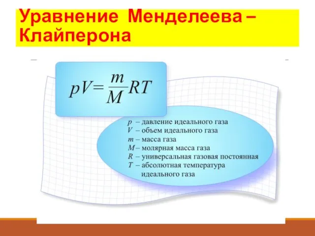 Уравнение Менделеева – Клайперона