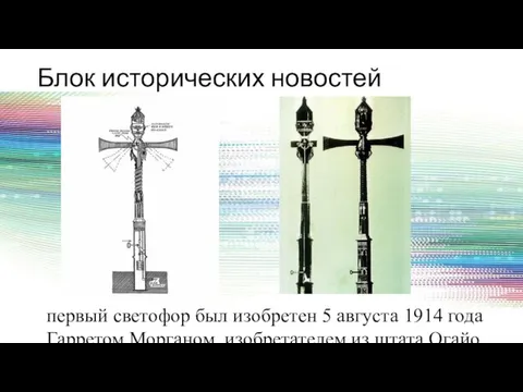 Блок исторических новостей первый светофор был изобретен 5 августа 1914 года Гарретом