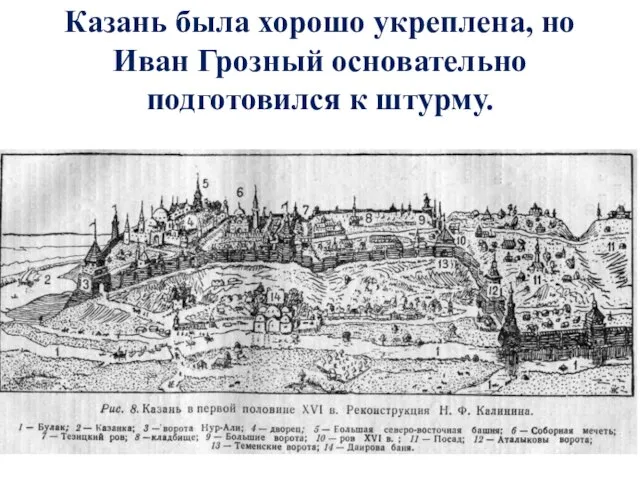 Казань была хорошо укреплена, но Иван Грозный основательно подготовился к штурму.