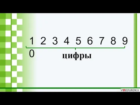 1 2 3 4 5 6 7 8 9 0 цифры