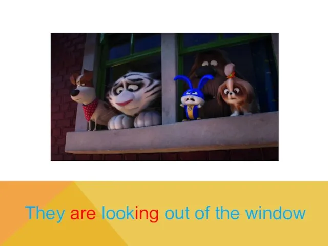 They are looking out of the window